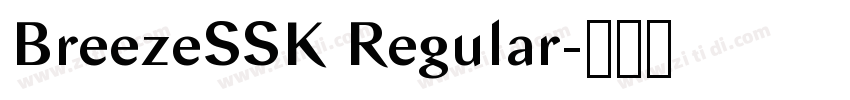 BreezeSSK Regular字体转换 BreezeSSK Regular字体转换